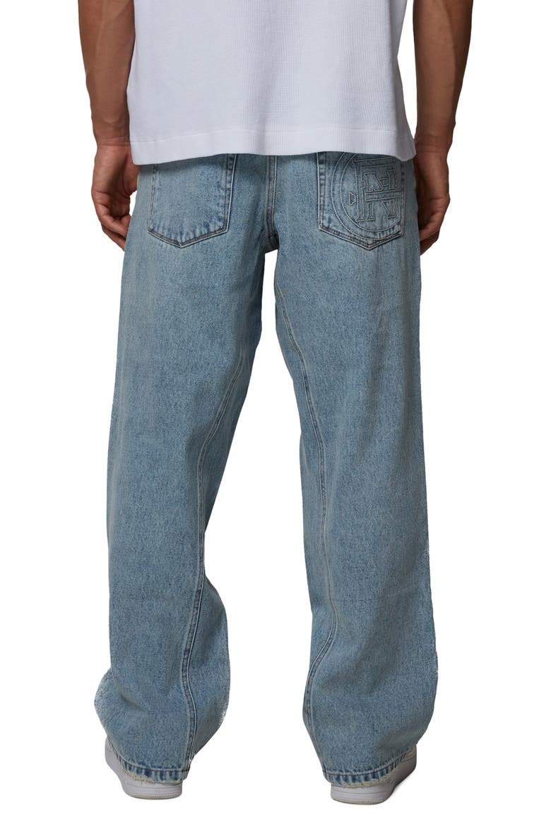 Straight Leg Baggy Jeans, Alternate, color, Blue