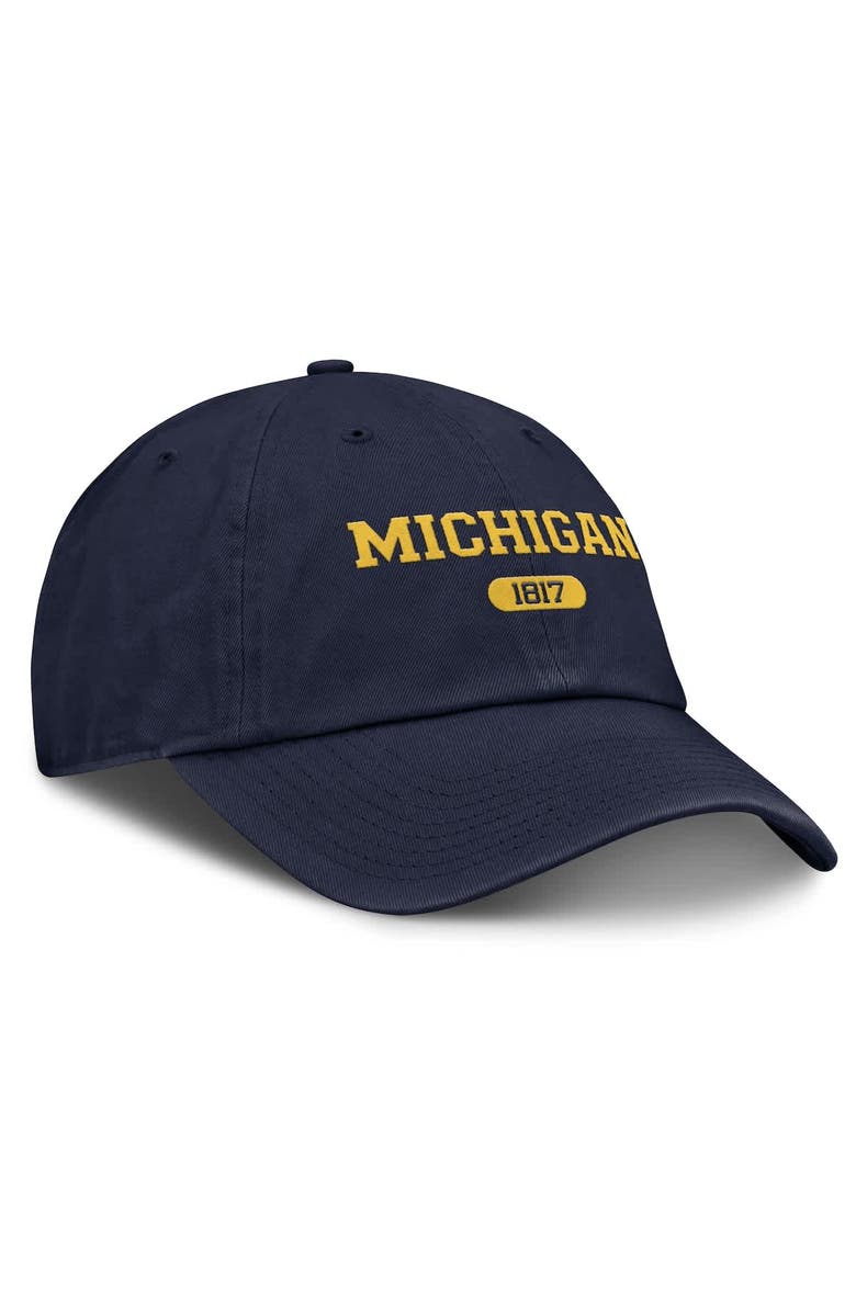 Jordan Brand Men's Jordan Brand Navy Michigan Wolverines Club Adjustable Hat, Alternate, color, Navy