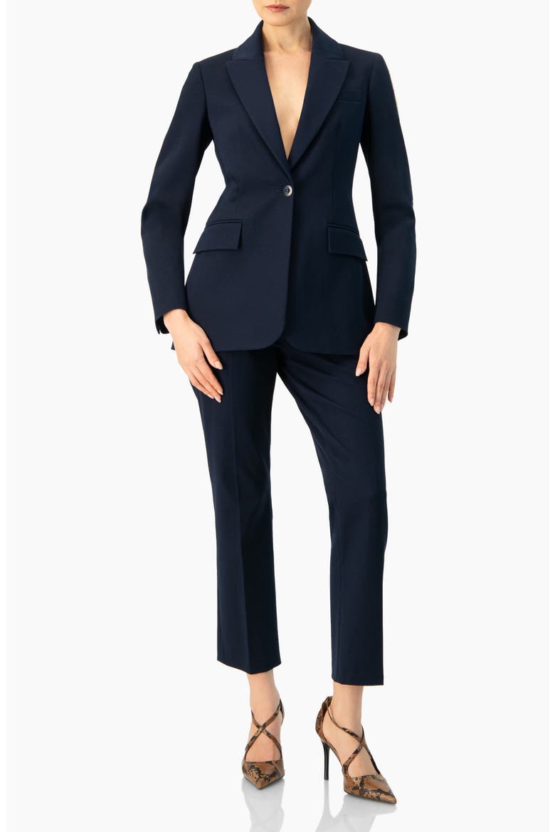Single-Button Blazer, Alternate, color, Navy Blue