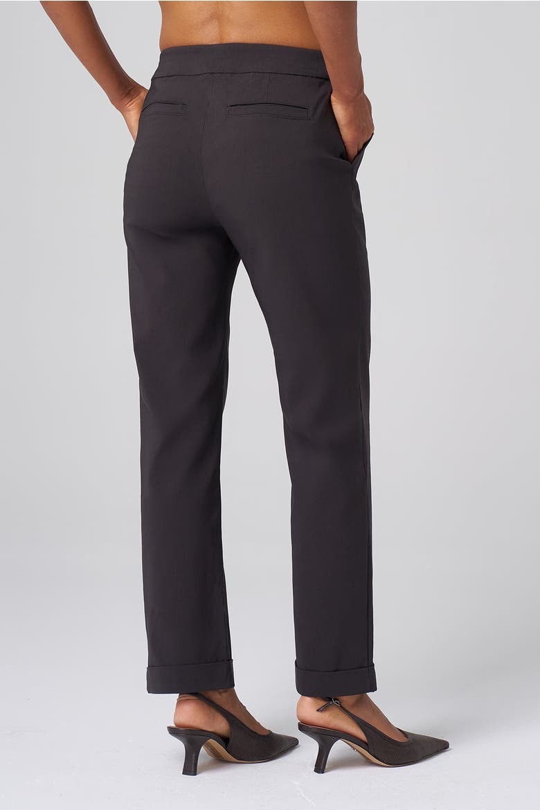 Structured Stretch Cuffed Tapered Pant, Alternate, color, Carbon