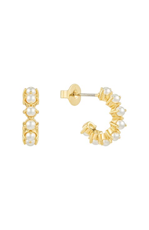 Jessica Pearl Mini Hoops