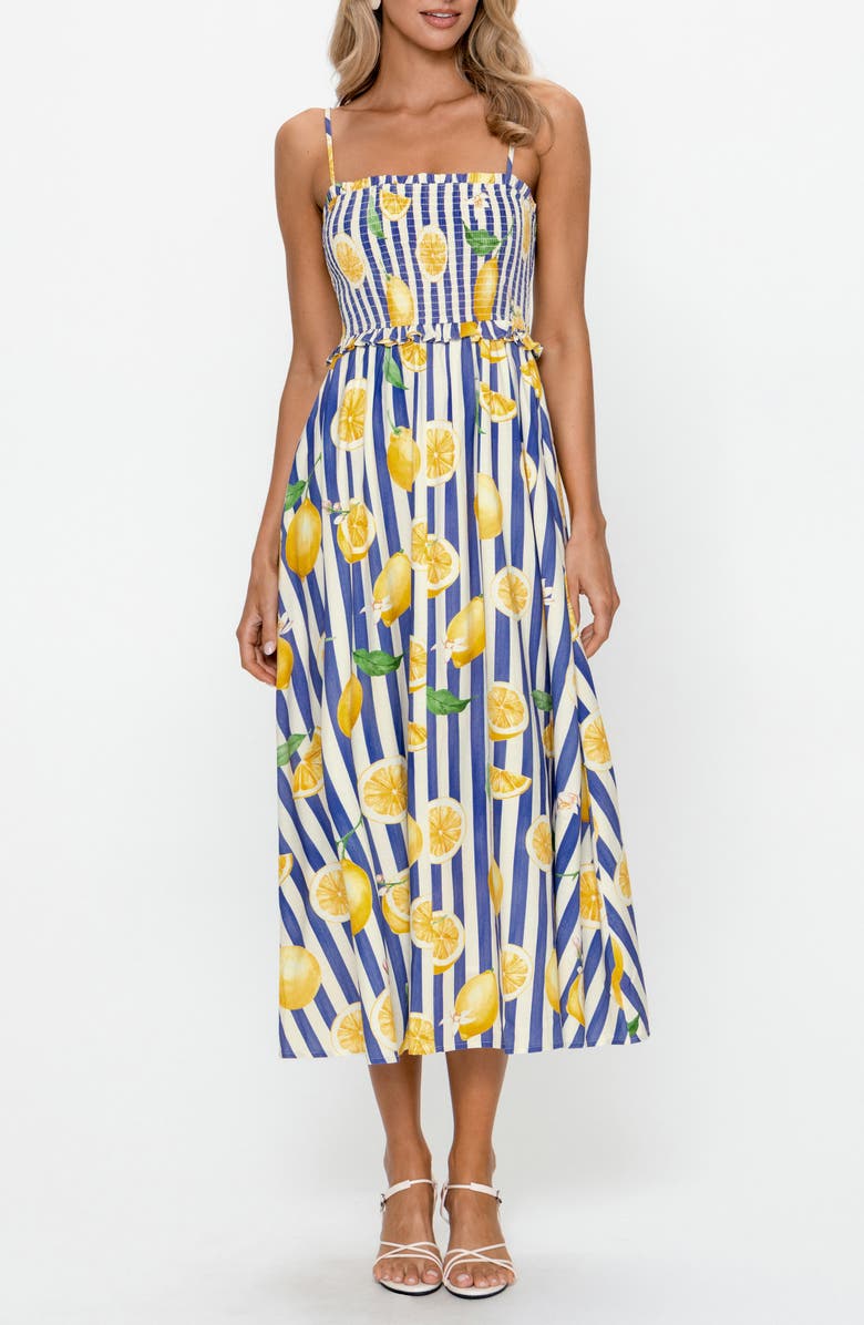 PS By Cupshe Smocked Sleeveless Midi Dress, Main, color,