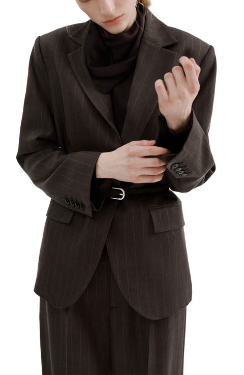 Pinstripe Suit Blazer