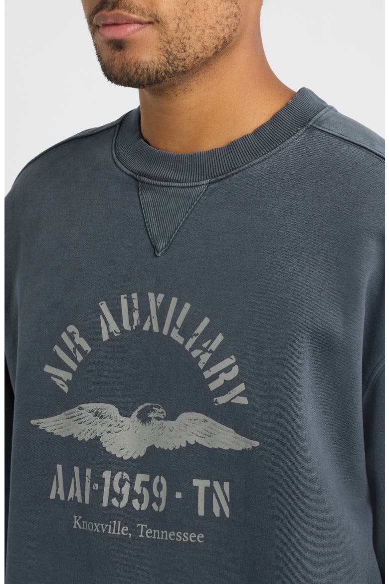 Air Auxiliary Graphic Sweatshirt, Alternate, color, BLACK