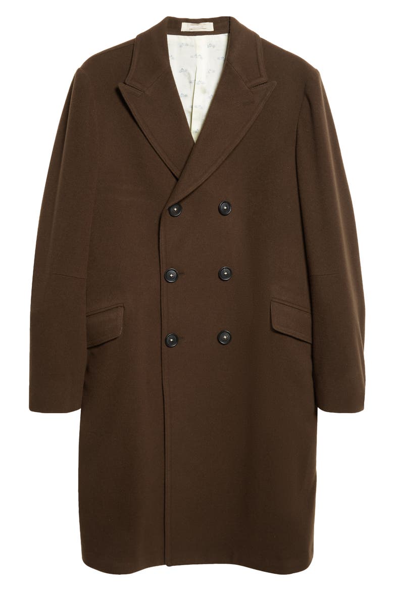 Dodge Double Breasted Virgin Wool Coat, Alternate, color, CAFFE