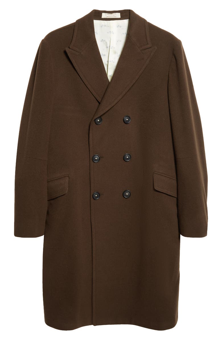 Massimo Alba Dodge Double Breasted Virgin Wool Coat, Alternate, color, Caffe