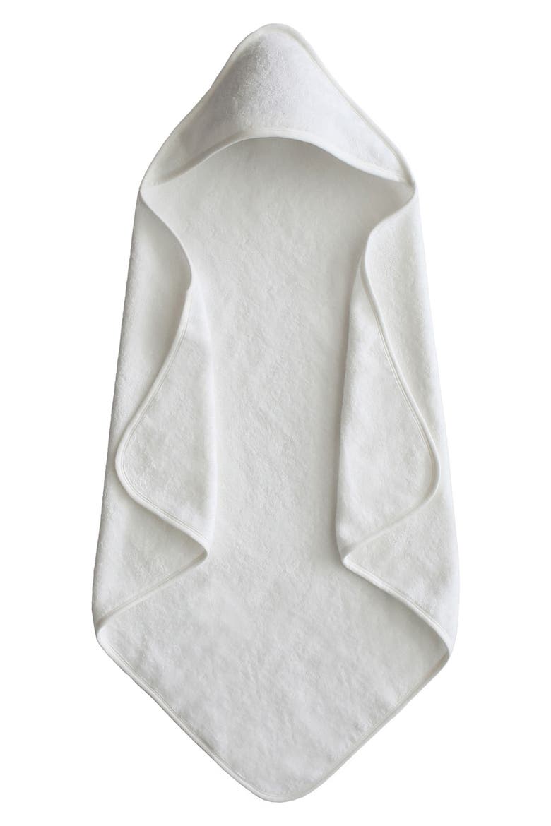 Hooded Organic Cotton Towel, Main, color, PEARL