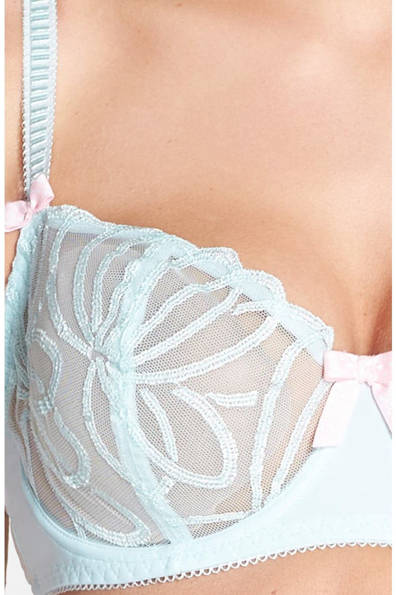 'Starlet' Lace Underwire Balconette Bra, Alternate, color, PEPPERMINT GREEN