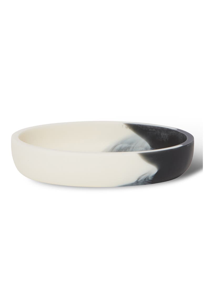 Ombré Soap Dish, Main, color, WHITE/ BLACK