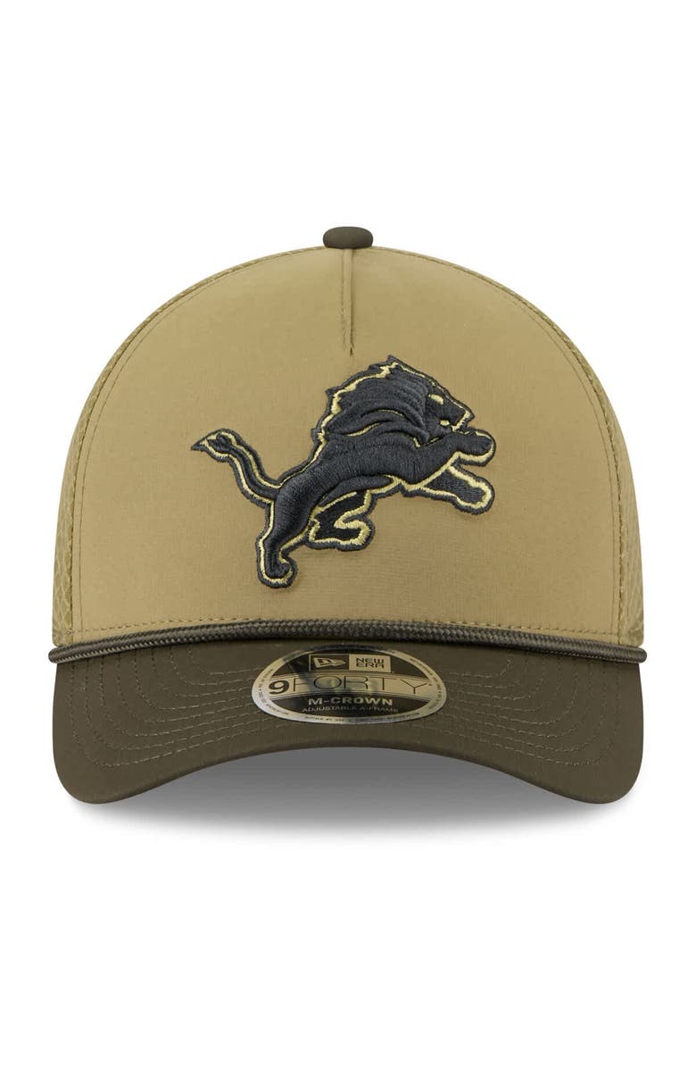 New Era Men's New Era  Green Detroit Lions 2025 Salute to Service 9FORTY A-Frame M-Crown Adjustable Hat, Alternate, color, 