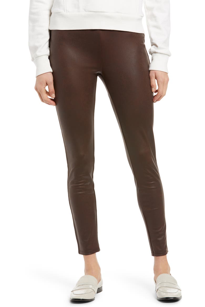 Coated Leggings, Main, color, ESPRESSO
