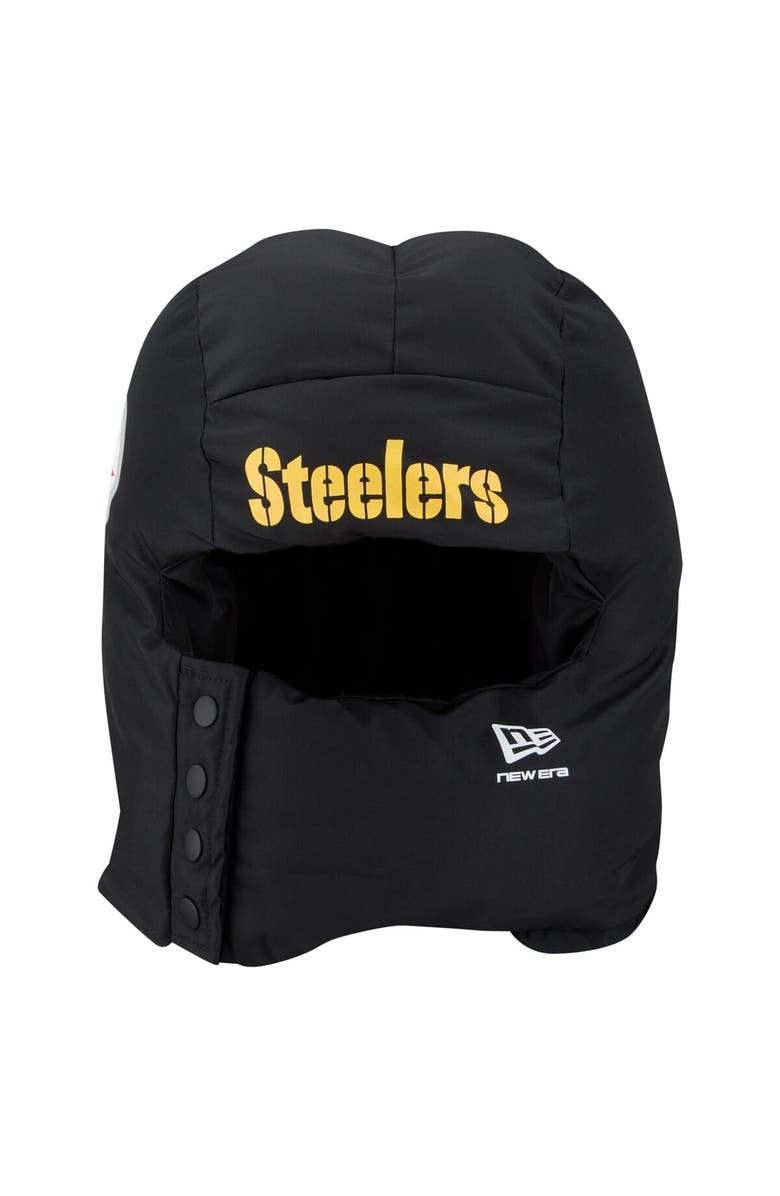 New Era Men's New Era Black Pittsburgh Steelers Puffer Balaclava, Alternate, color, Black