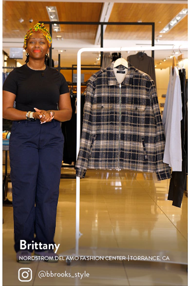 Crosby Plaid Faux Shearling Lined Zip Jacket video