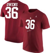 Jordan Brand Men's Jordan Brand Crimson Oklahoma Sooners Steve Owens Jersey T-Shirt