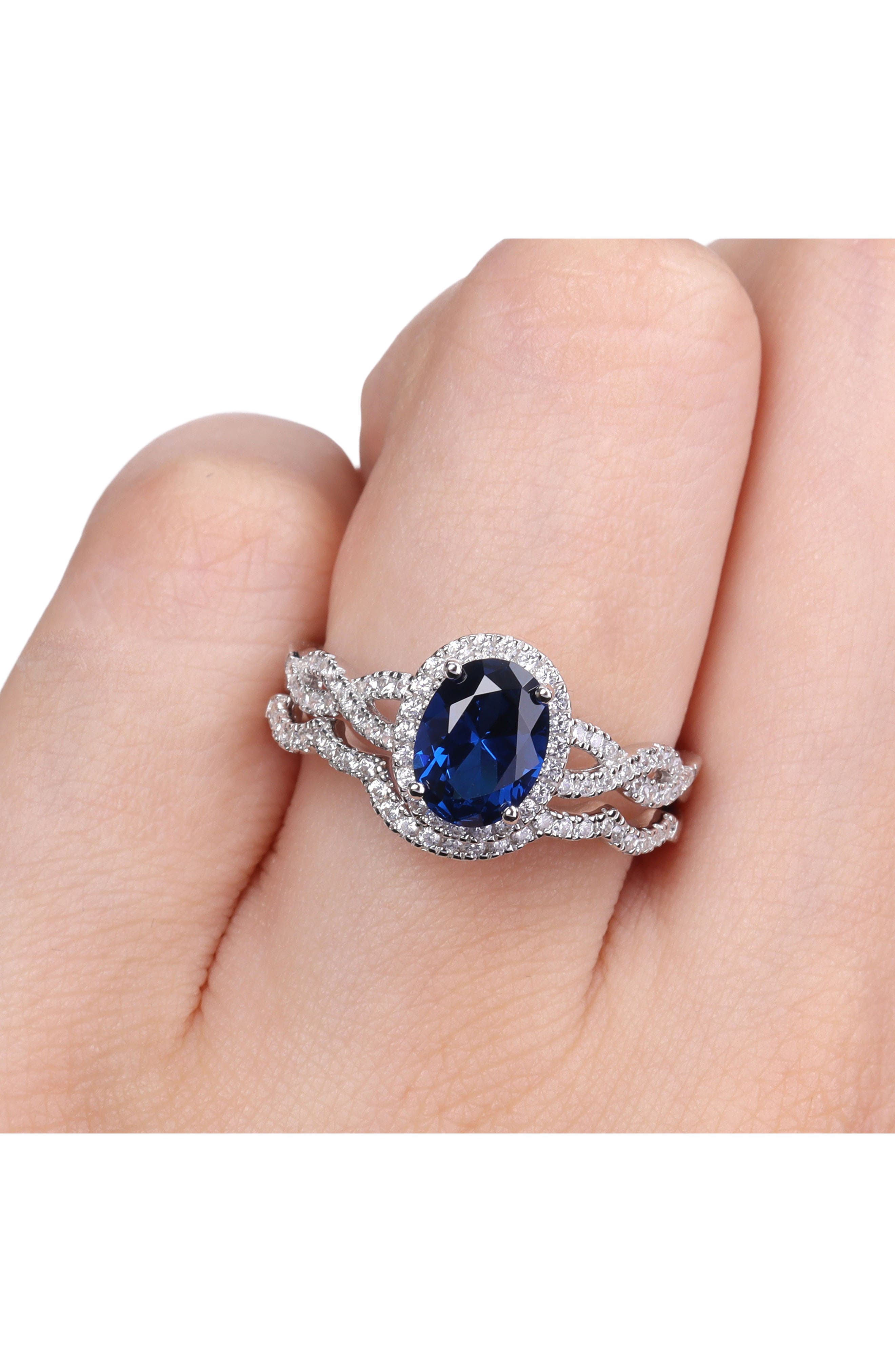 DELMAR Sterling Silver Oval CZ Ring (Women) | Nordstromrack
