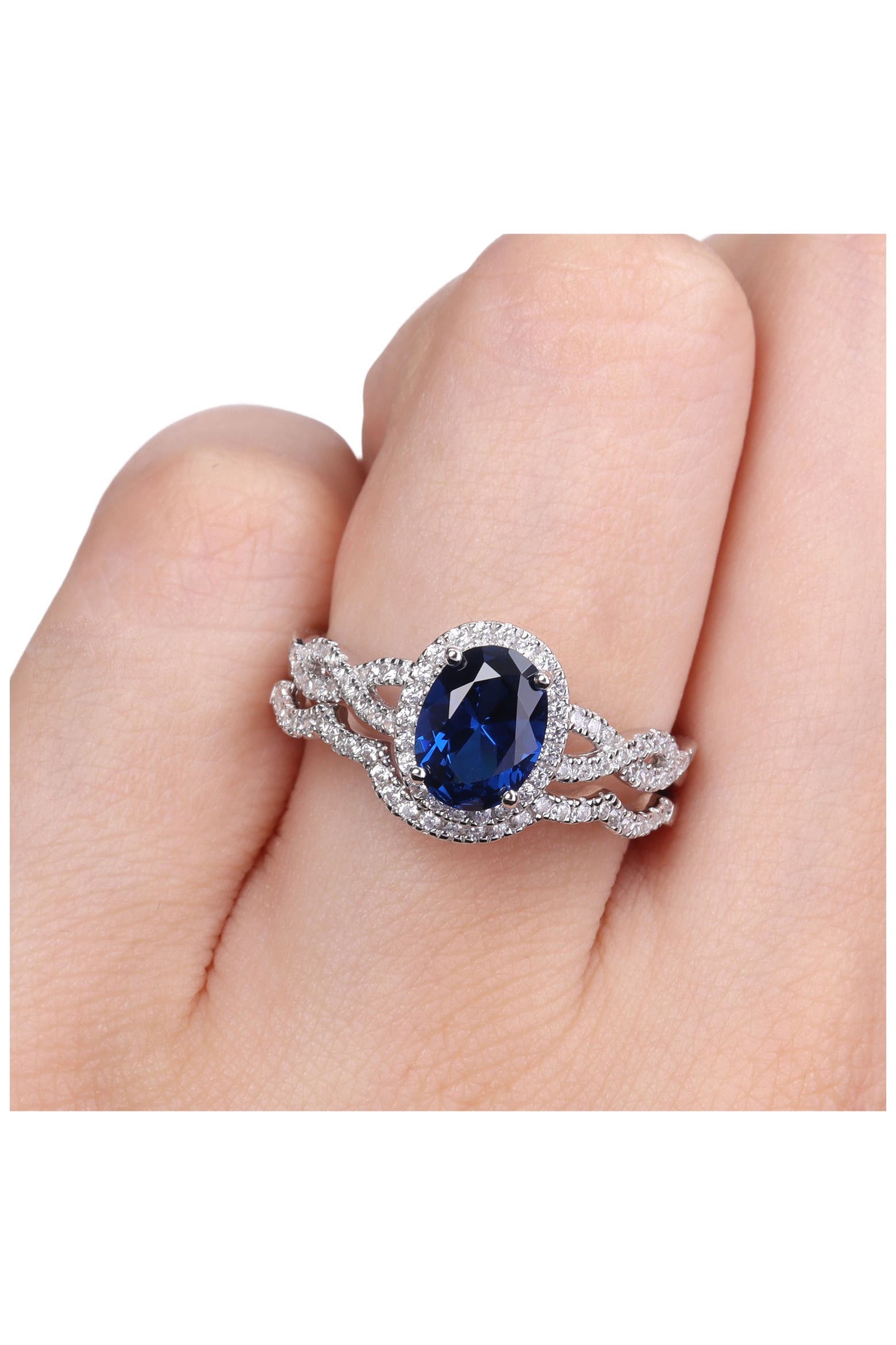 Del Ring DELMAR Sterling Silver Oval CZ Ring (Women) | Nordstromrack