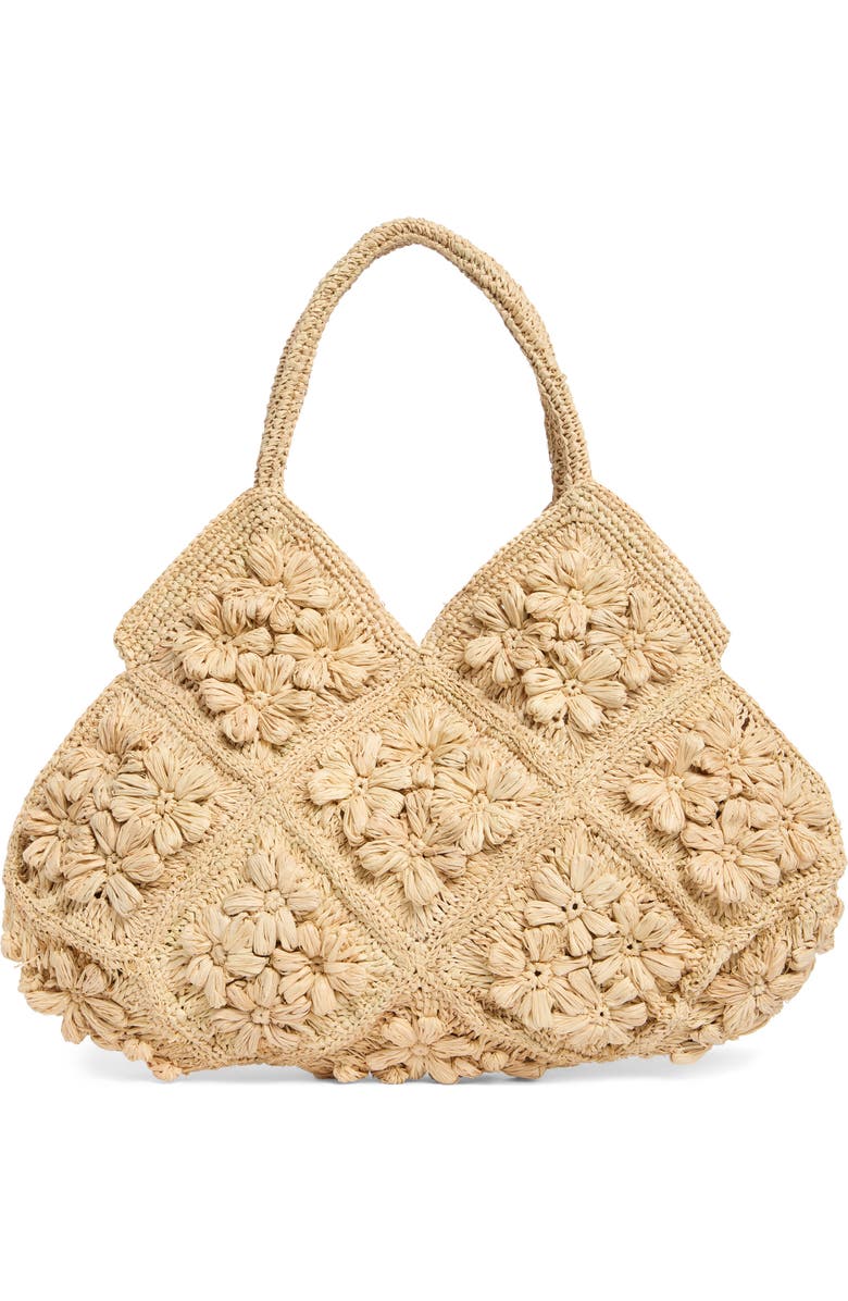 URBAN EXPRESSIONS HANDBAGS Straw Hobo Bag, Main, color, Natural