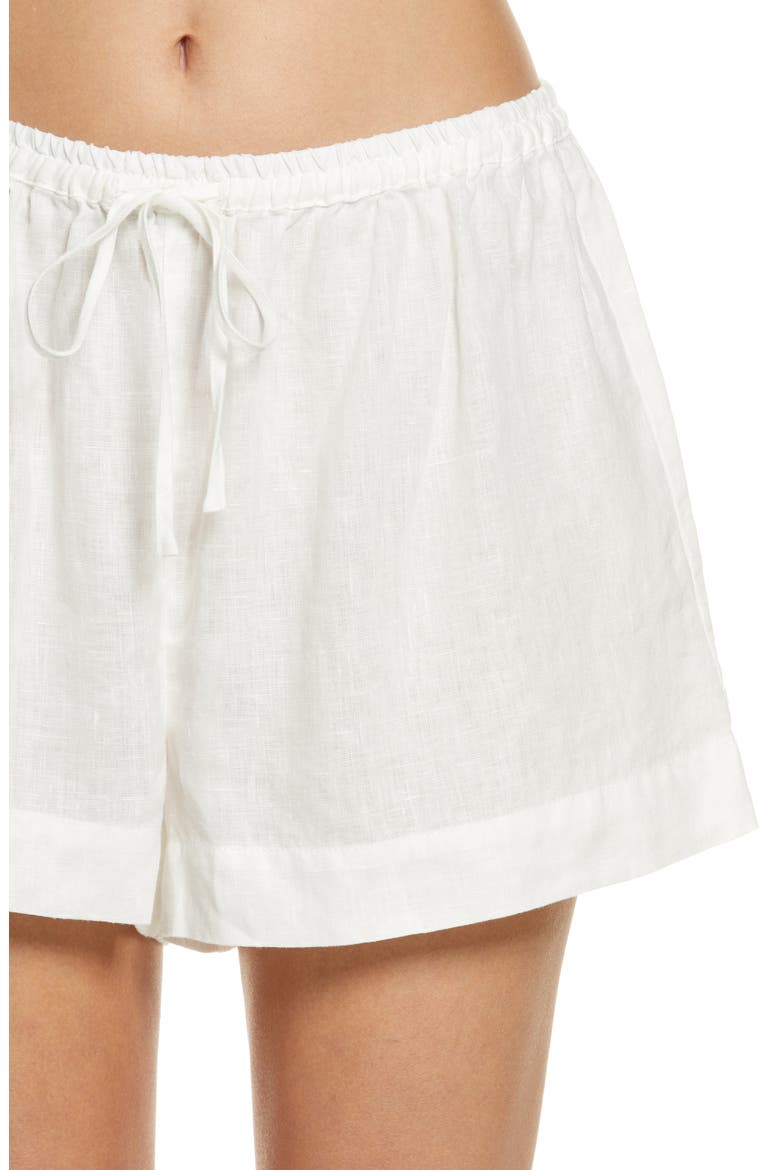 Rebecca Ruffle Camisole & Shorts Pajamas, Alternate, color, WHITE
