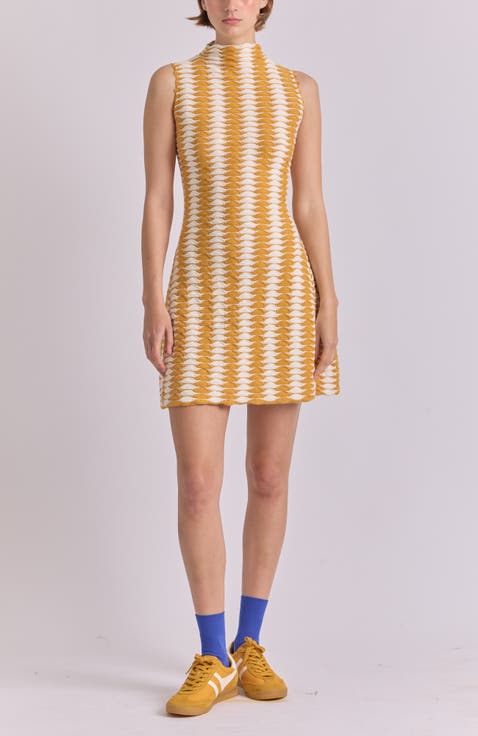 Monte Slip-on Mock Neck Knit Mini Dress