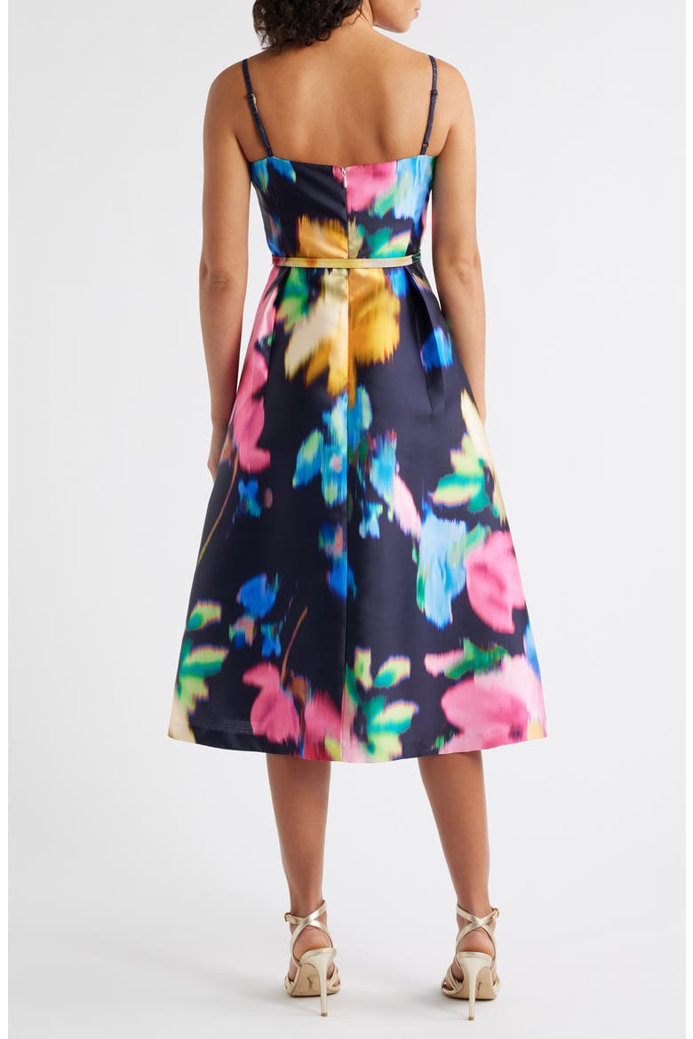Abstract Floral Cocktail Dress, Alternate, color, NAVY MULTI