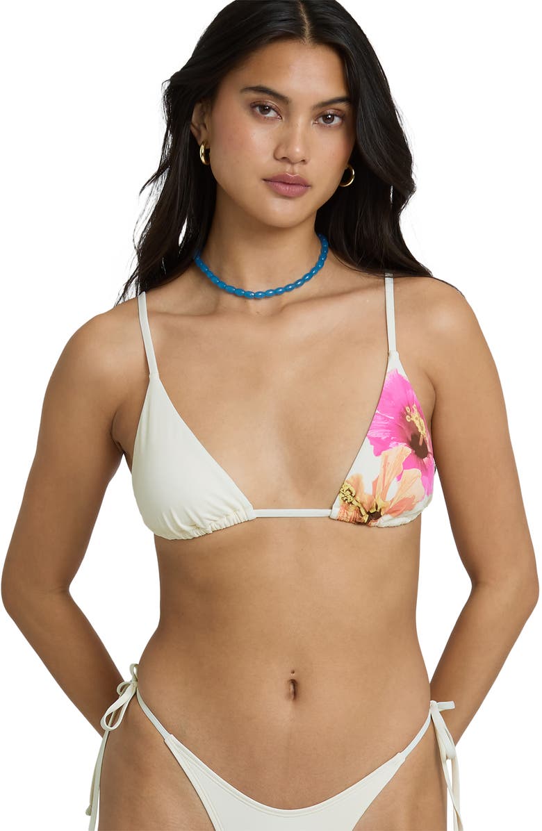 Billabong Sunny Shore Slider Triangle Bikini Top, Alternate, color, Salt Crystal