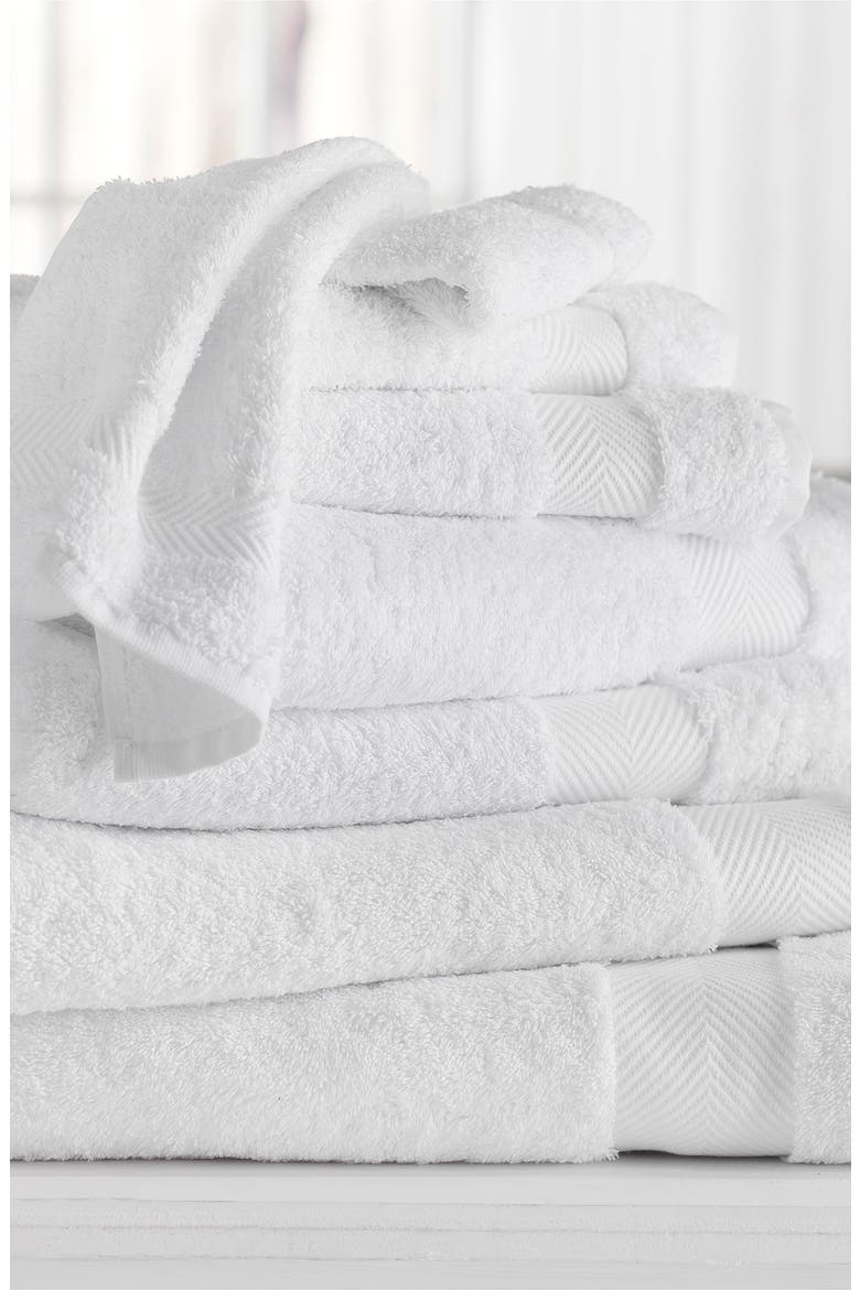 4 Piece Kansas Turkish Cotton Towel Set, Alternate, color, WHITE