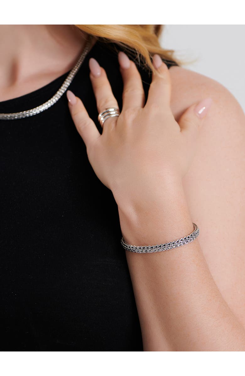 DEVATA Dragon Bone Oval Chain Bracelet in Sterling Silver, 6mm, Alternate, color, Silver