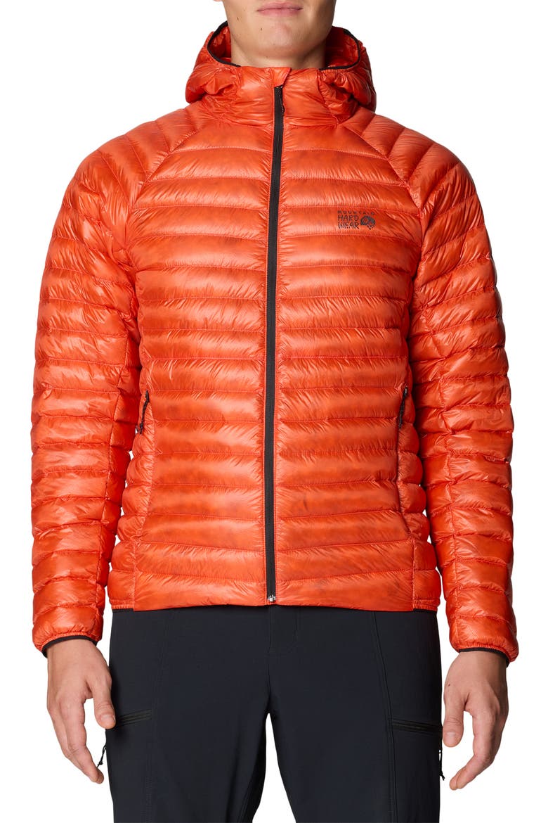 Ghost Whisperer Hooded Packable 1000 Fill Power Down Puffer Jacket, Main, color, STATE ORANGE
