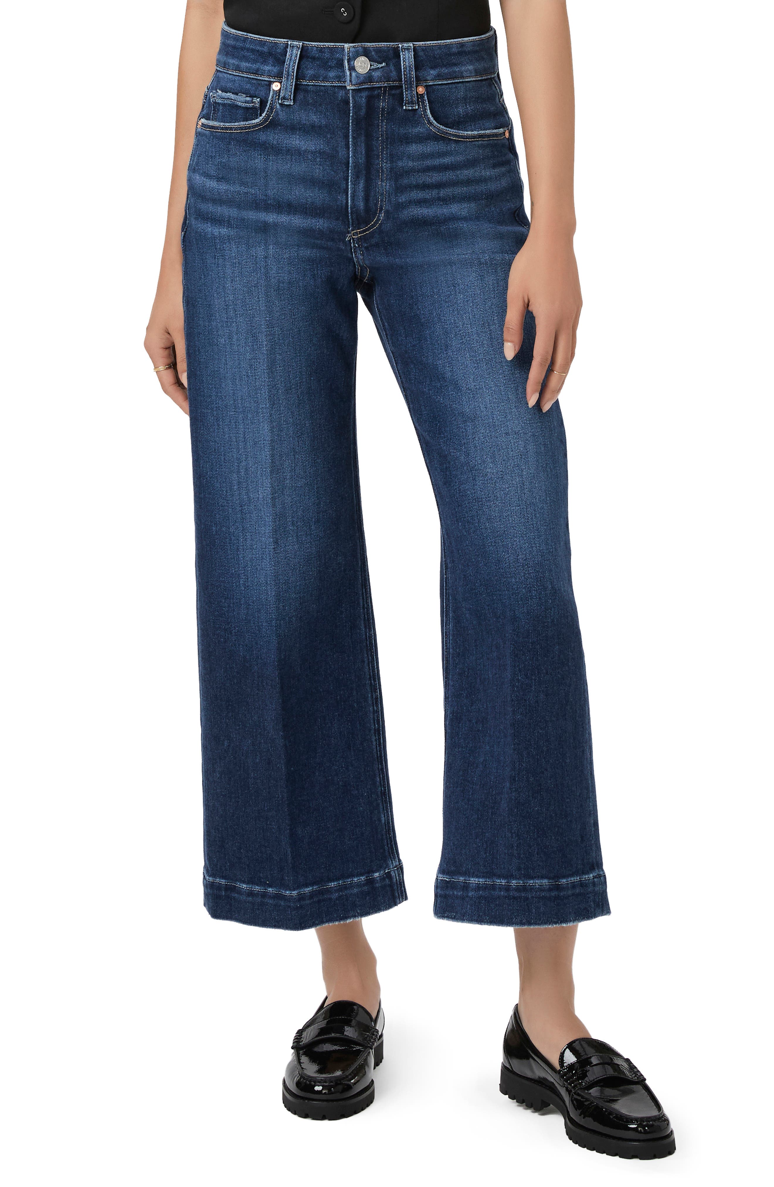 PAIGE Anessa Crop Wide Leg Jeans