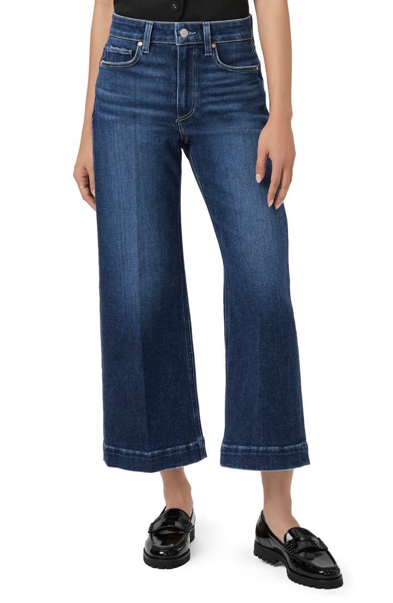 PAIGE Anessa Crop Wide Leg Jeans, Main, color, Foreign Film