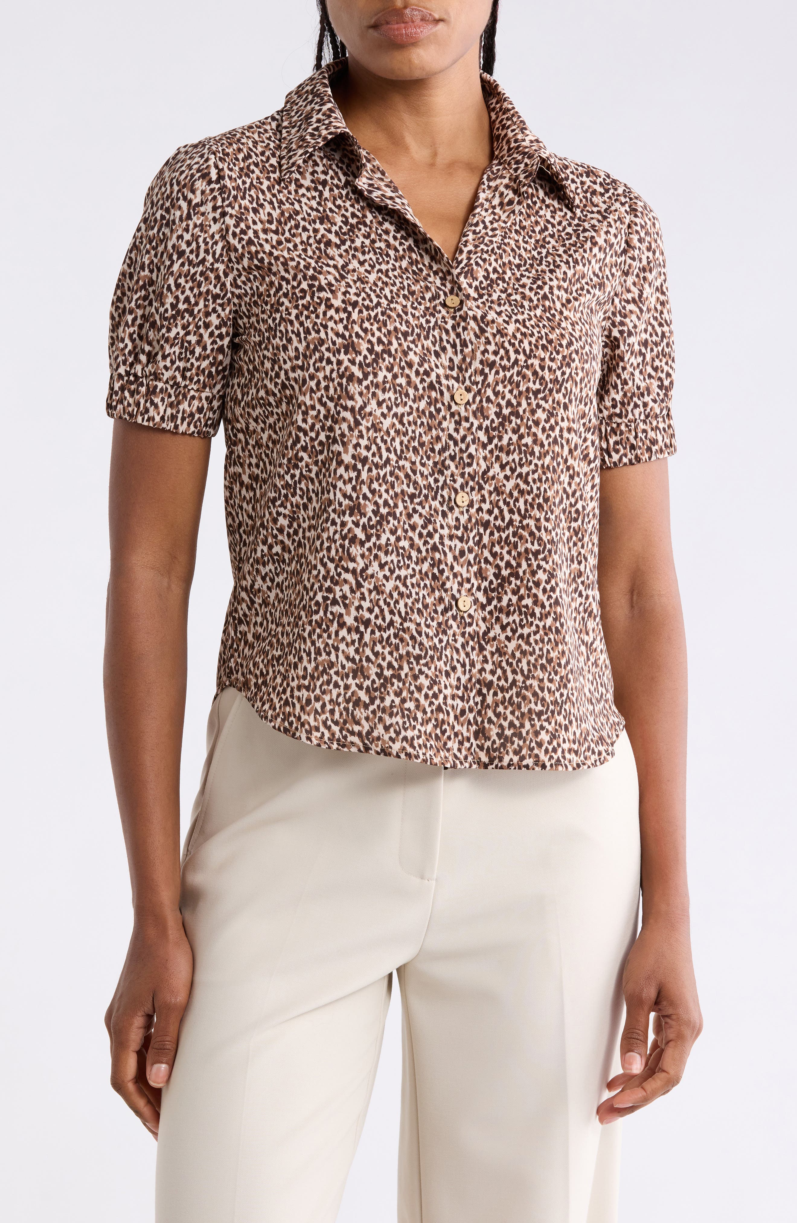 Short Sleeve Button Front Shirt