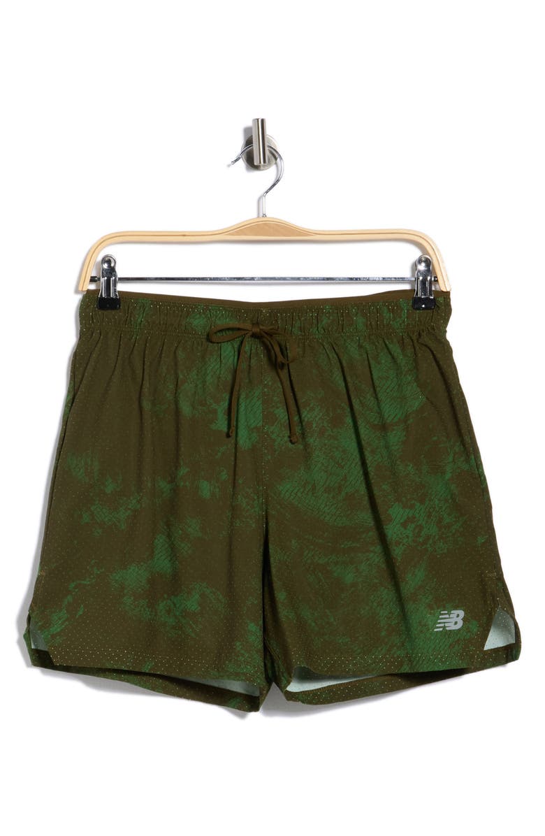 New Balance RC Print 5-Inch Training Shorts, Main, color, Woodland
