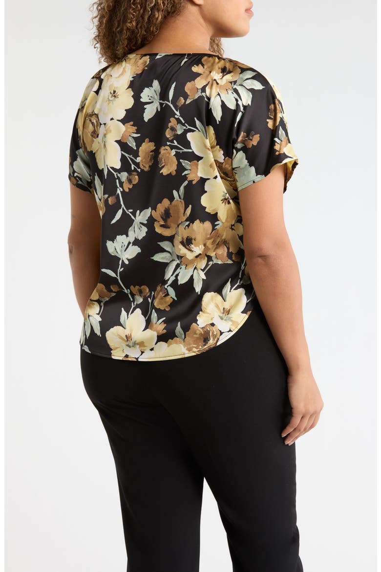 Floral Print Bateau Neck Top, Alternate, color, ANNE BLACK MULTI