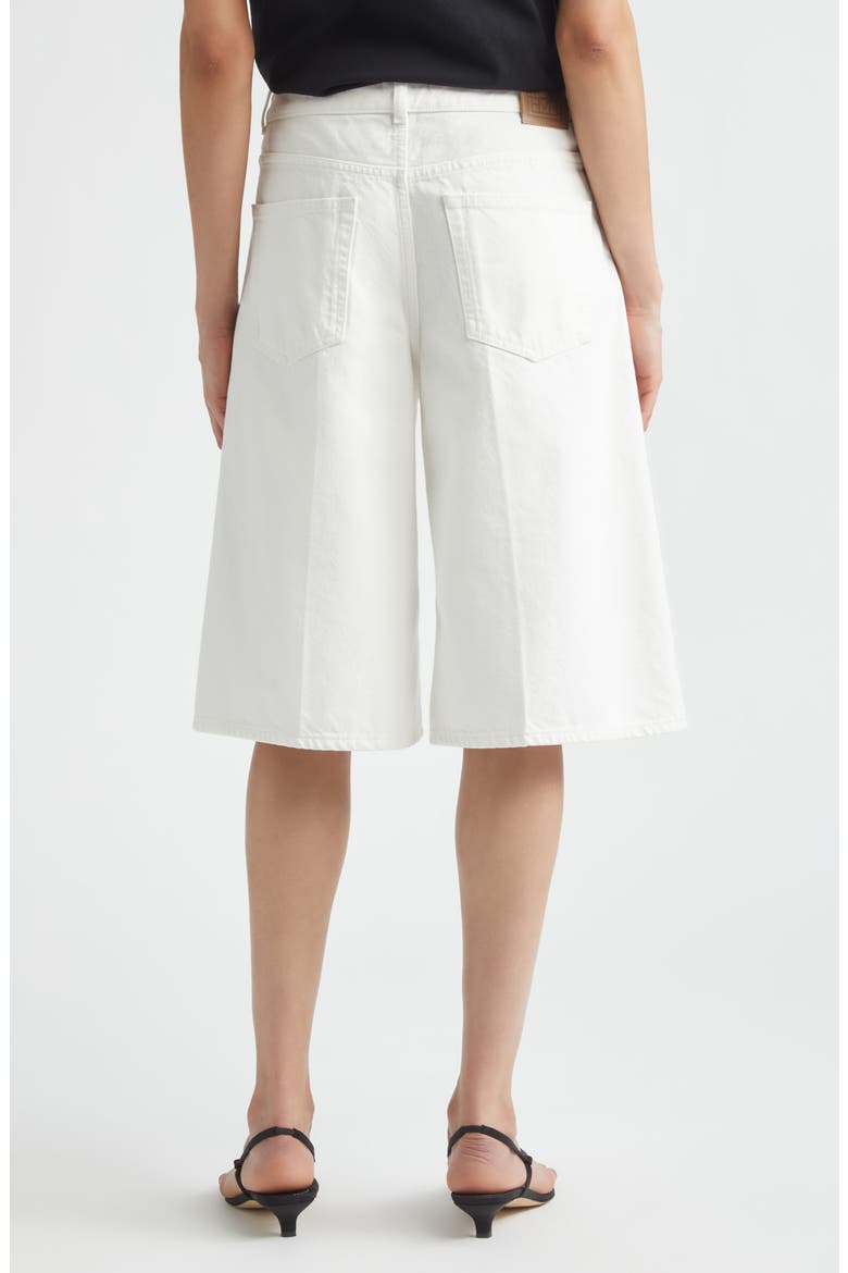 Organic Cotton Denim Bermuda Shorts, Alternate, color, WHITE