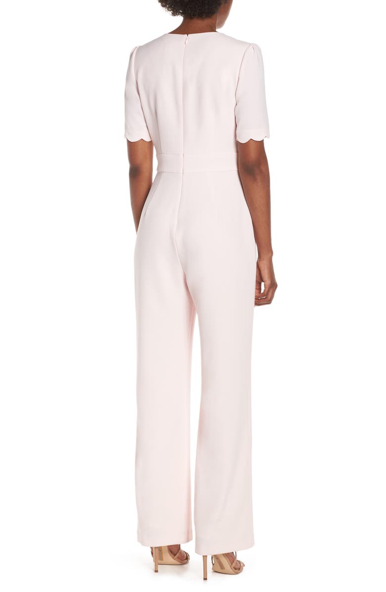 Harper Rose Scallop V-Neck Jumpsuit, Alternate, color, Blush
