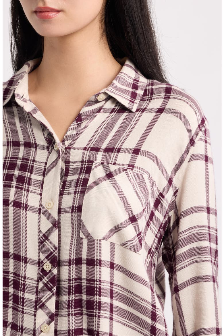 Hunter Plaid Shirt, Alternate, color, IVORY MAROON
