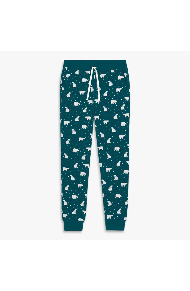 Primary Adult Organic Pj Pant In Holiday Animal Friends, Main, color, Forest Polar Bears