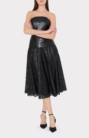 Milly Otha Texture Lace Midi Skirt