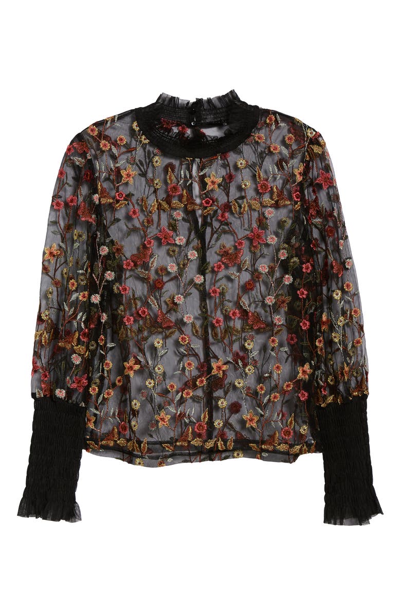 Endless Rose Embroidered Mesh Top, Alternate, color,