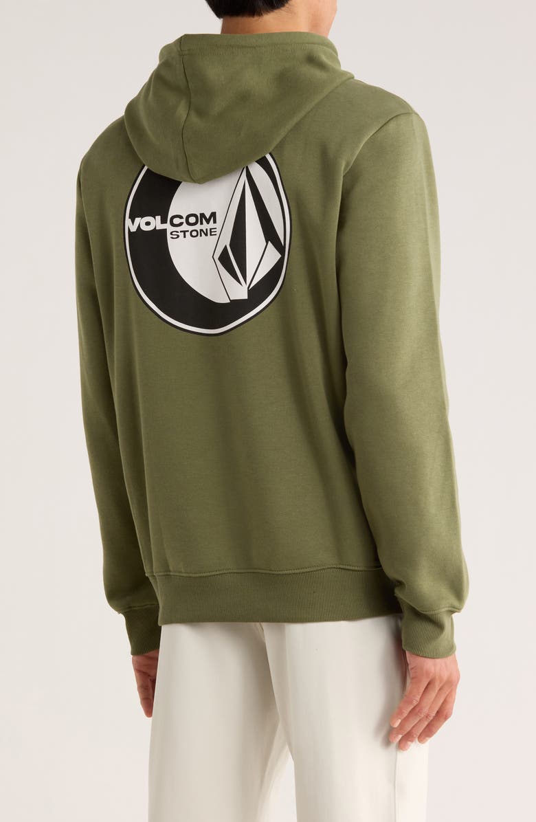 Volcom Downhill Cotton Blend Hoodie, Alternate, color, Wintermoss