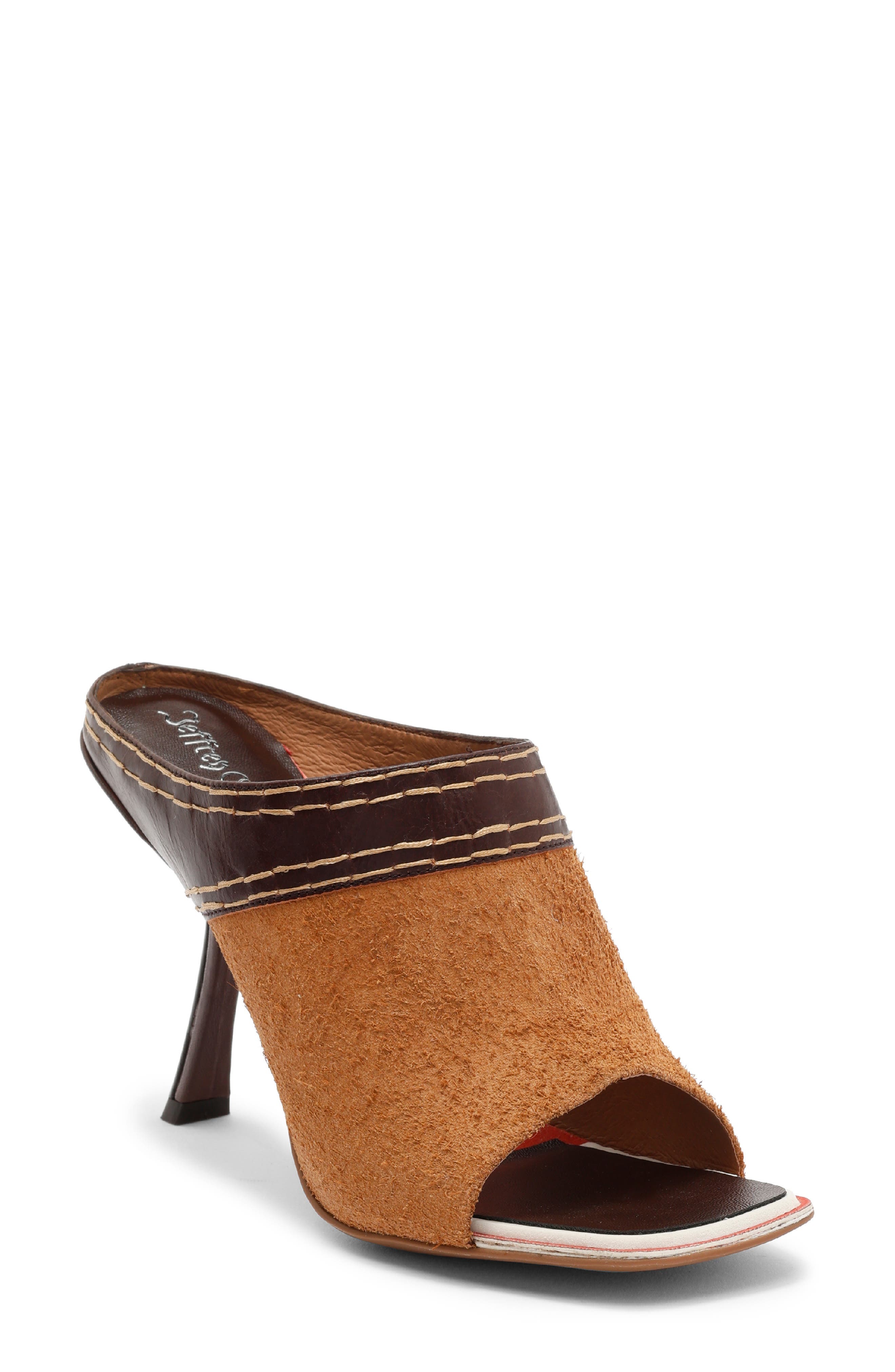 Jeffrey Campbell Zinque Mule, Main, color, Tan Suede Brown