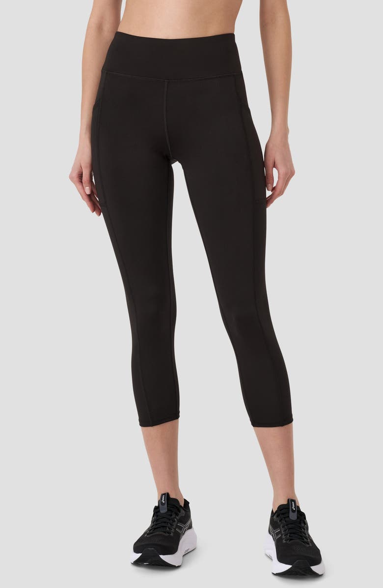 RM Rebecca Minkoff High Waist Crop Leggings, Main, color, Black