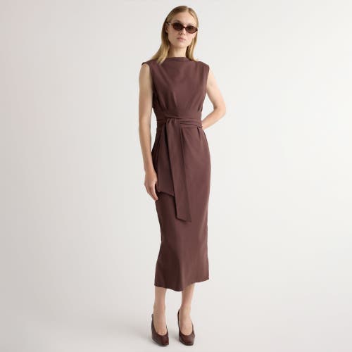 Modern Citizen Edina Tie-Front Slit-Neck Dress in Mulberry at Nordstrom, Size X-Large