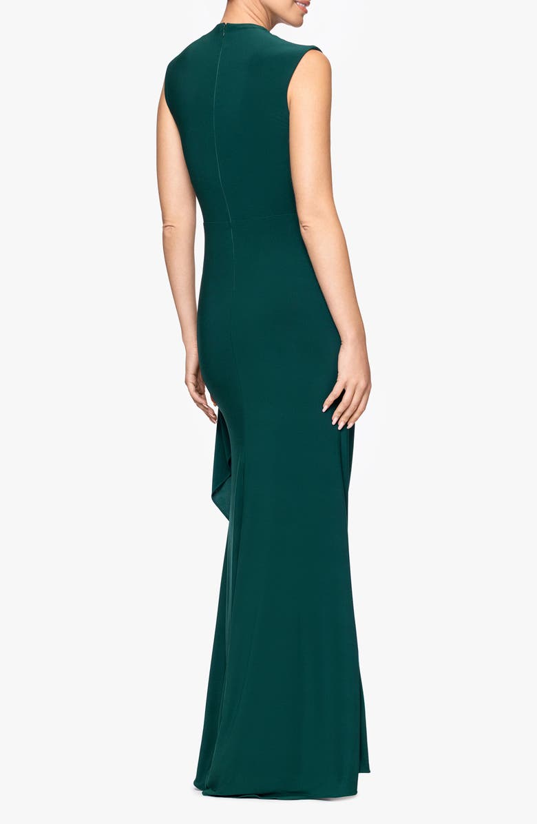 Betsy
Adam Ruched Sleeveless Gown, Alternate, color, Forest