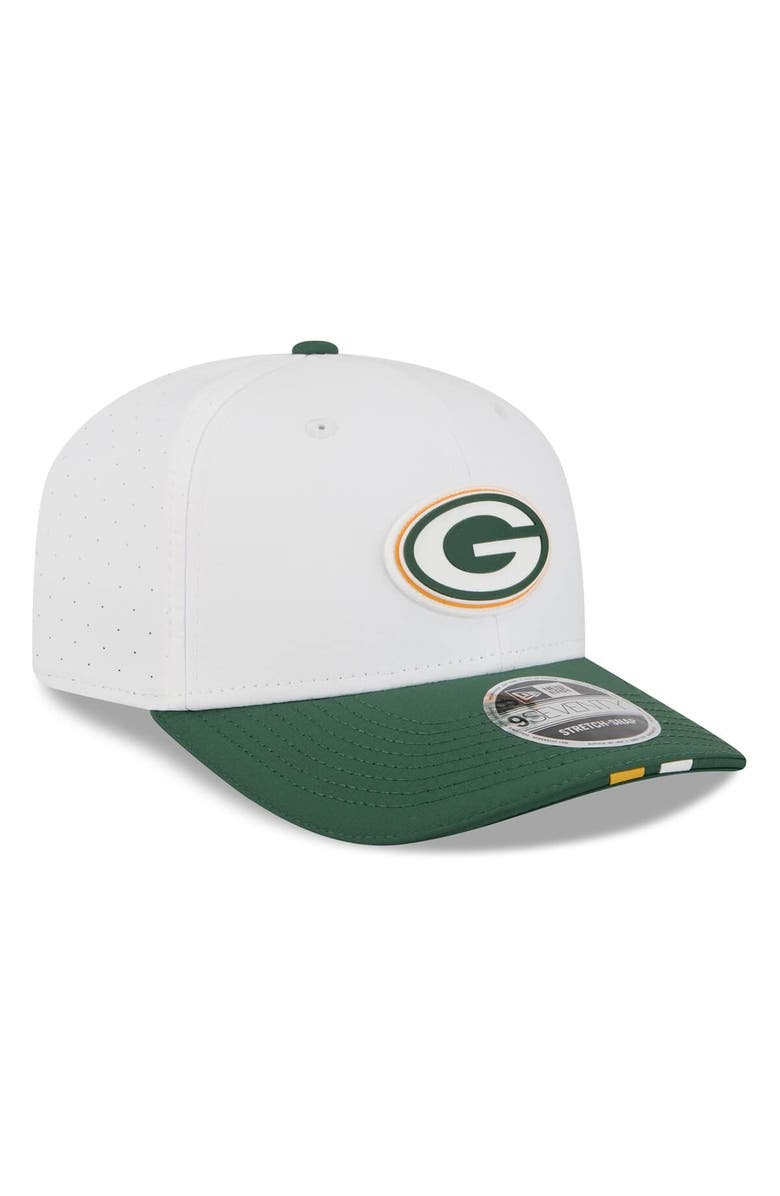 New Era Men's New Era White/Green Green Bay Packers 2025 NFL Training Camp 9SEVENTY Adjustable Hat, Alternate, color, White