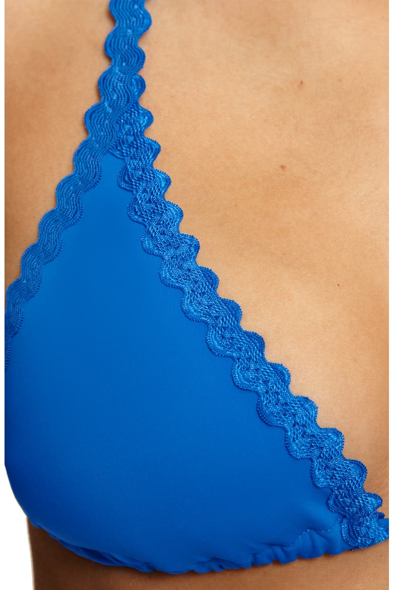 Bella Triangle Bikini Top, Alternate, color, TRUE BLUE