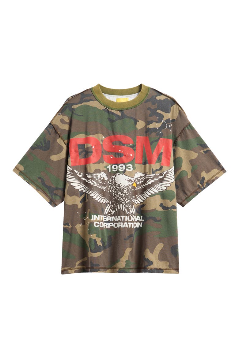 Eagle Camo Cotton Graphic T-Shirt, Alternate, color, CAMO