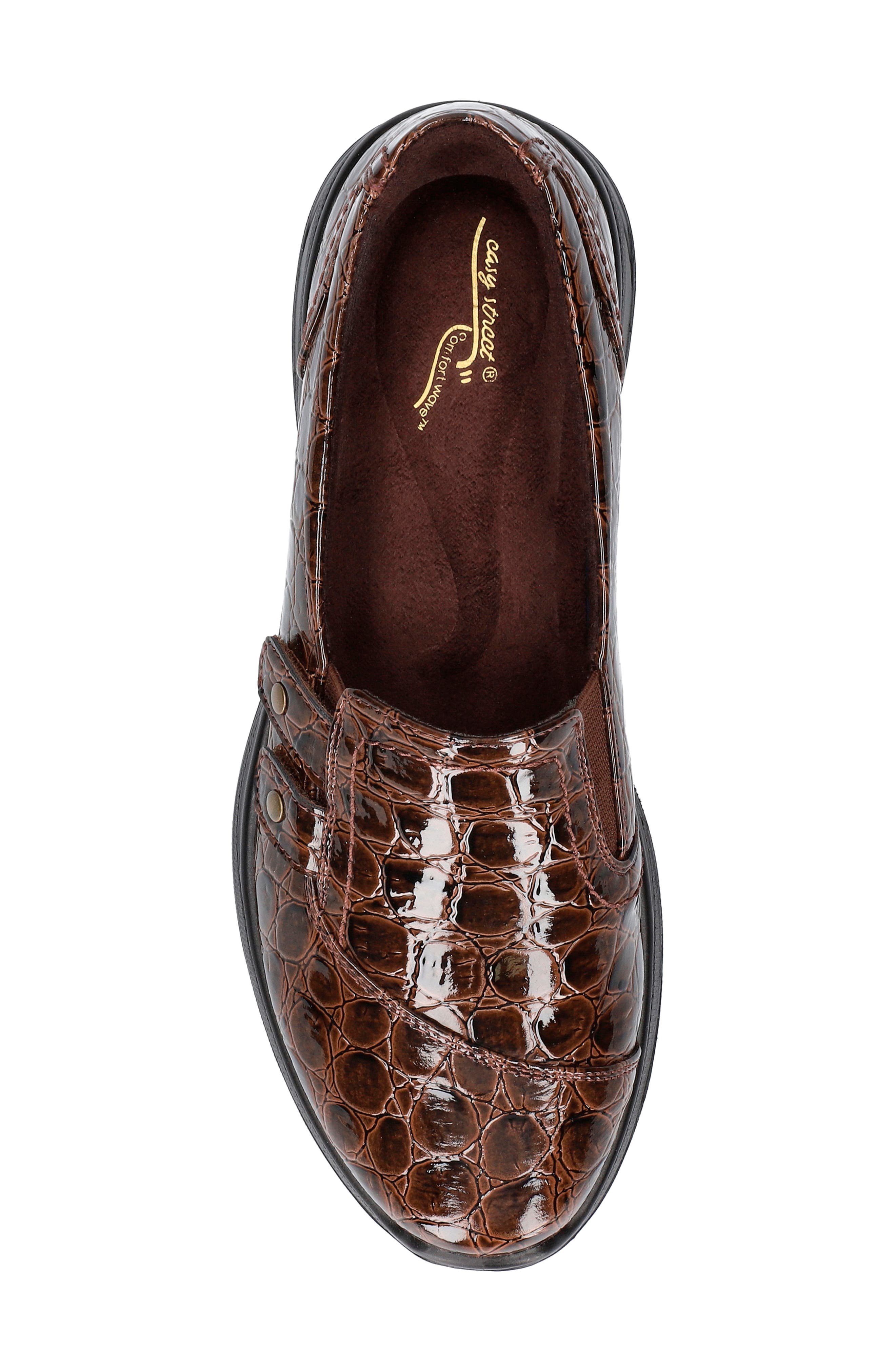 EASY STREET Tune Shoe, Alternate, color, Brown Patent Croco