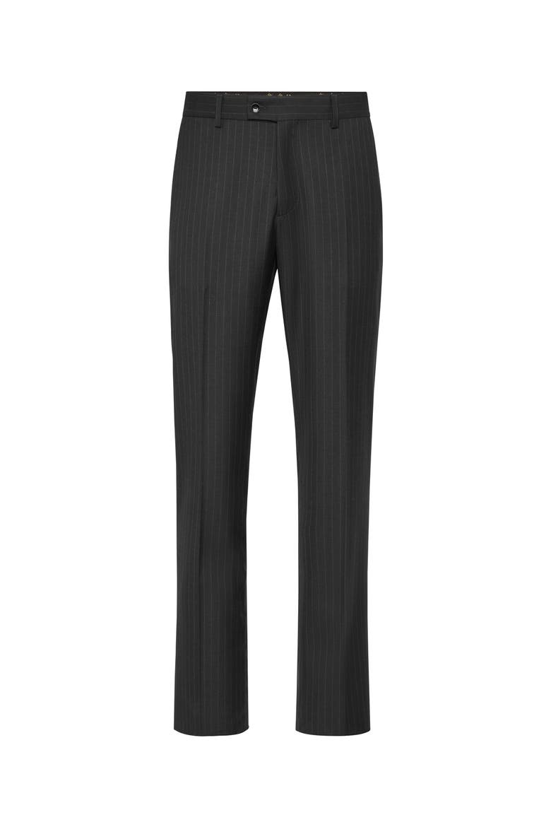 Gessato Classic Trousers Joy Fit Men, Main, color, black