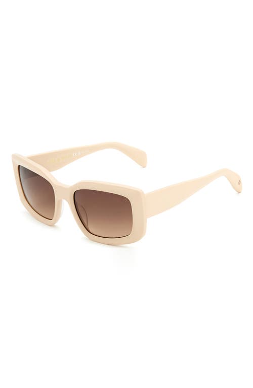 Rag & Bone 54mm Gradient Rectangular Sunglasses In Brown